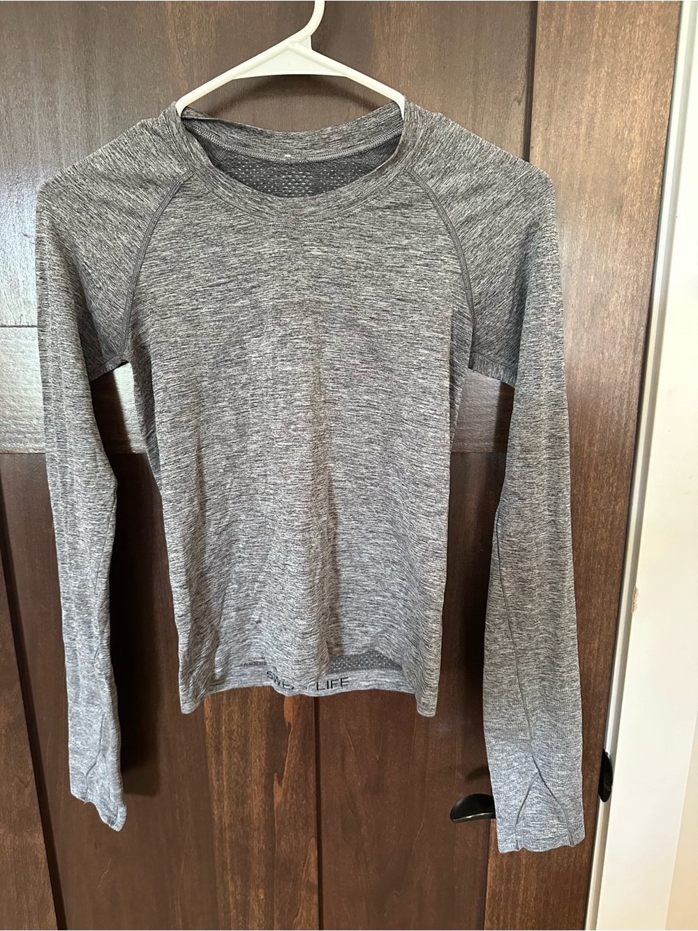 lululemon athletica Gray Long-Sleeve Seamless Top